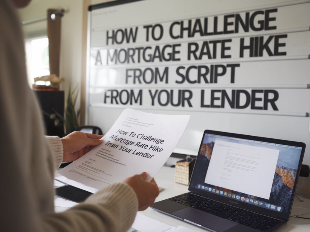 How to challenge a mortgage rate hike from your lender: exact documents and scripts that work