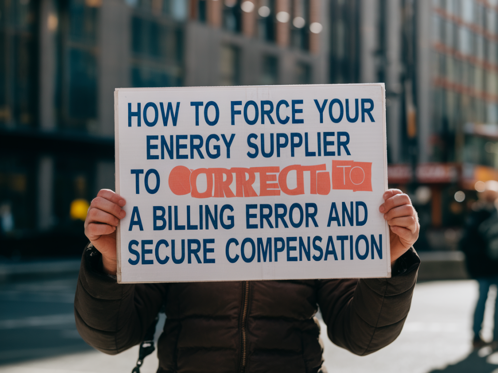 How to force your energy supplier to correct a billing error and secure compensation