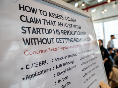 How to assess a claim that an ai startup is 'revolutionary' without getting misled: concrete tests investors and journalists use