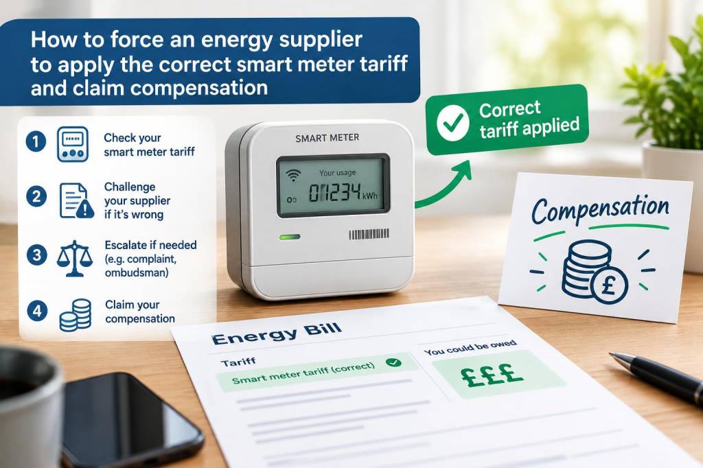How to force an energy supplier to apply the correct smart meter tariff and claim compensation
