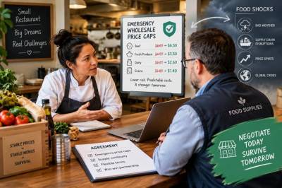 How a small restaurant can negotiate emergency wholesale price caps with suppliers to survive food shocks